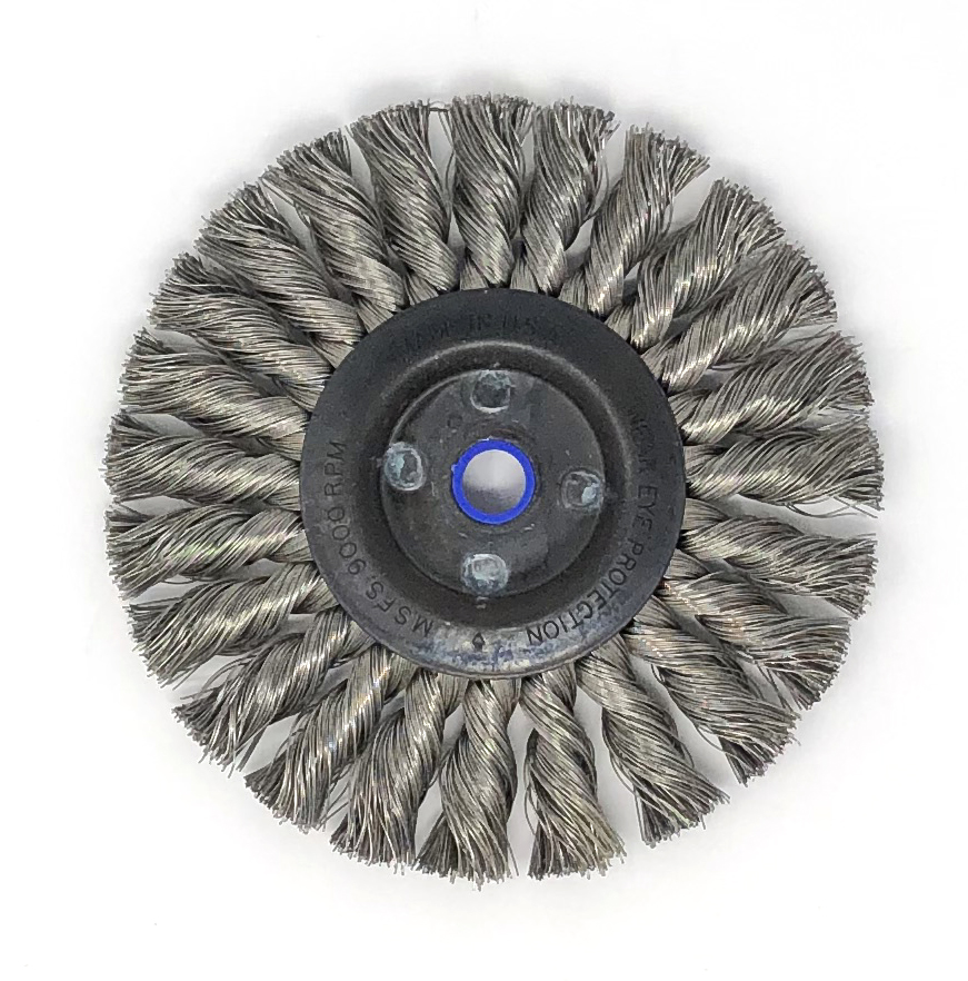 6 X .016 SS 5/8,1/2 KNOT WHEEL - Knotted Steel Wire